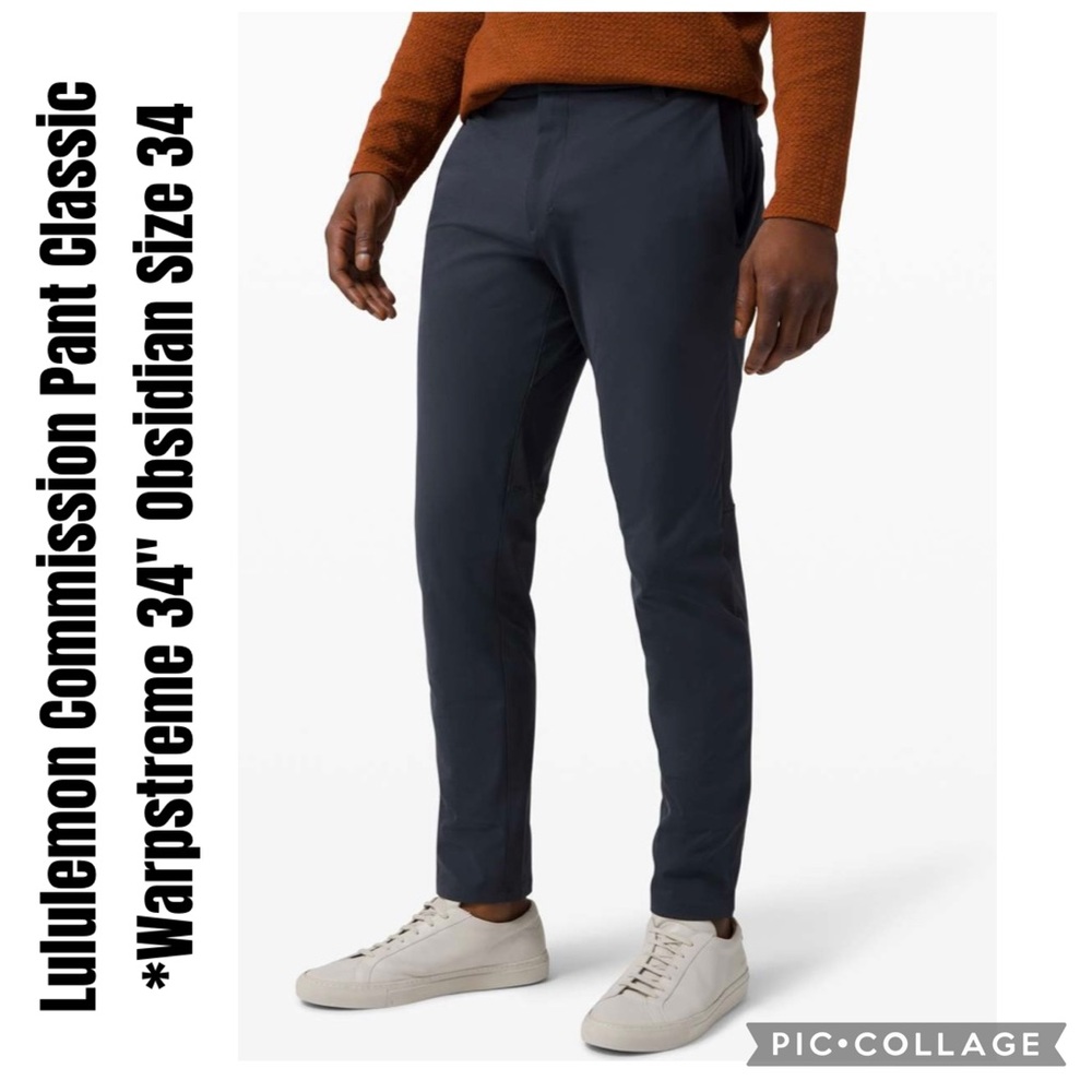 Lululemon Commission Pant Classic *Warpstreme 34" Obsidian Size 34